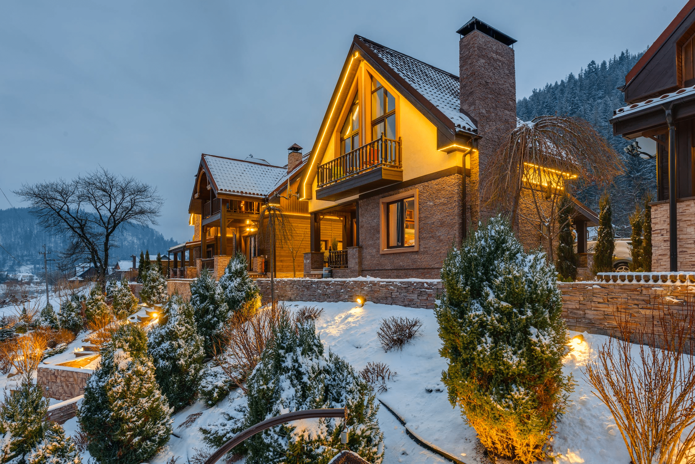 A house in winter concept