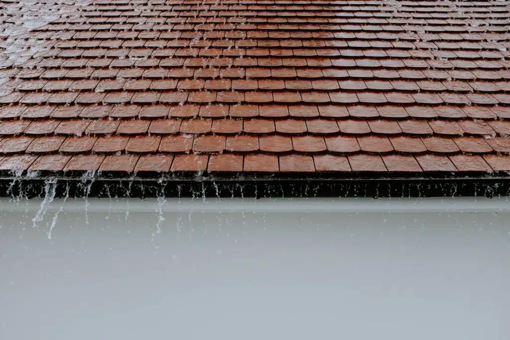 rain falling on roof