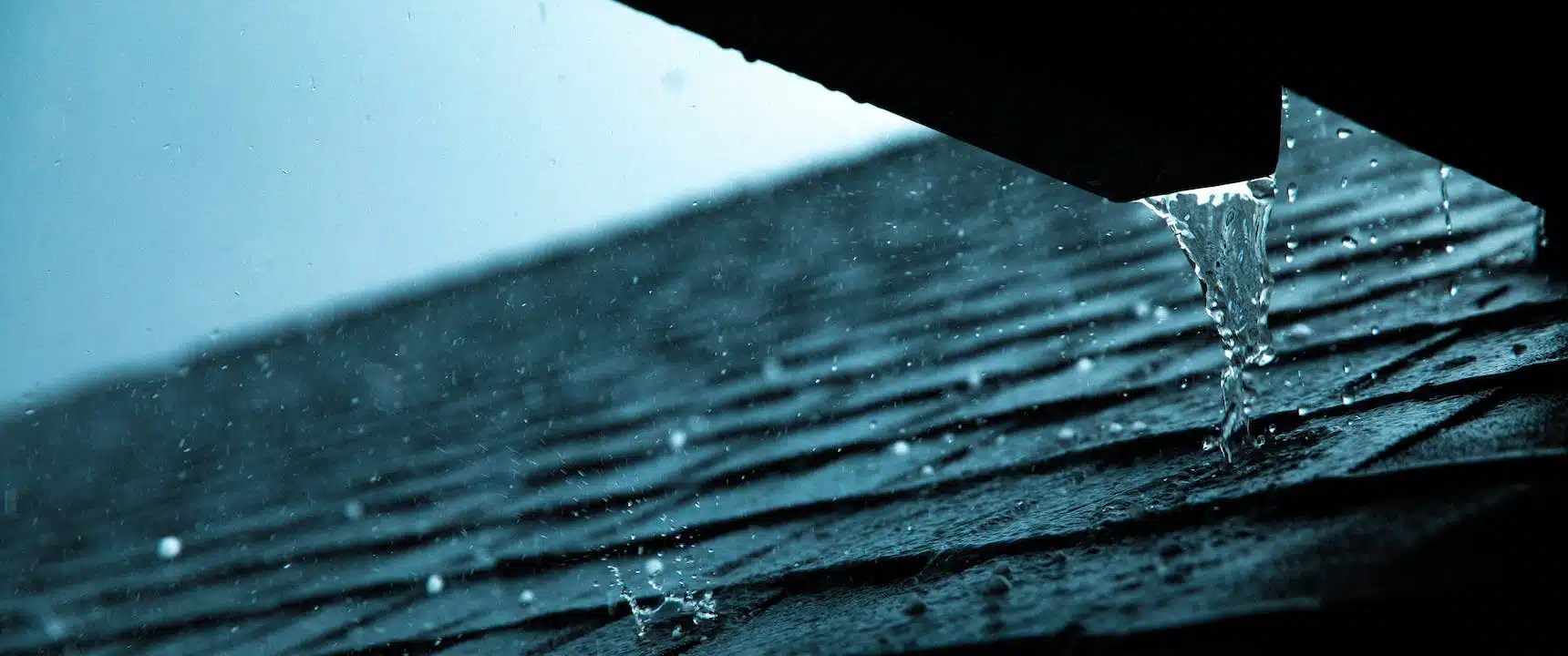 roof with leaks during the rain