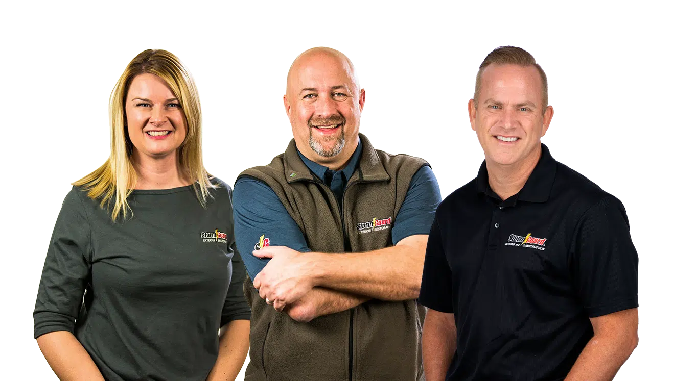 Three Storm Guard Franchise Owners Smiling