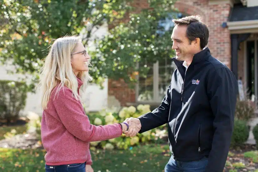 Two people shaking hands