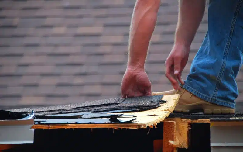 stormguard team doing roof maintenance work