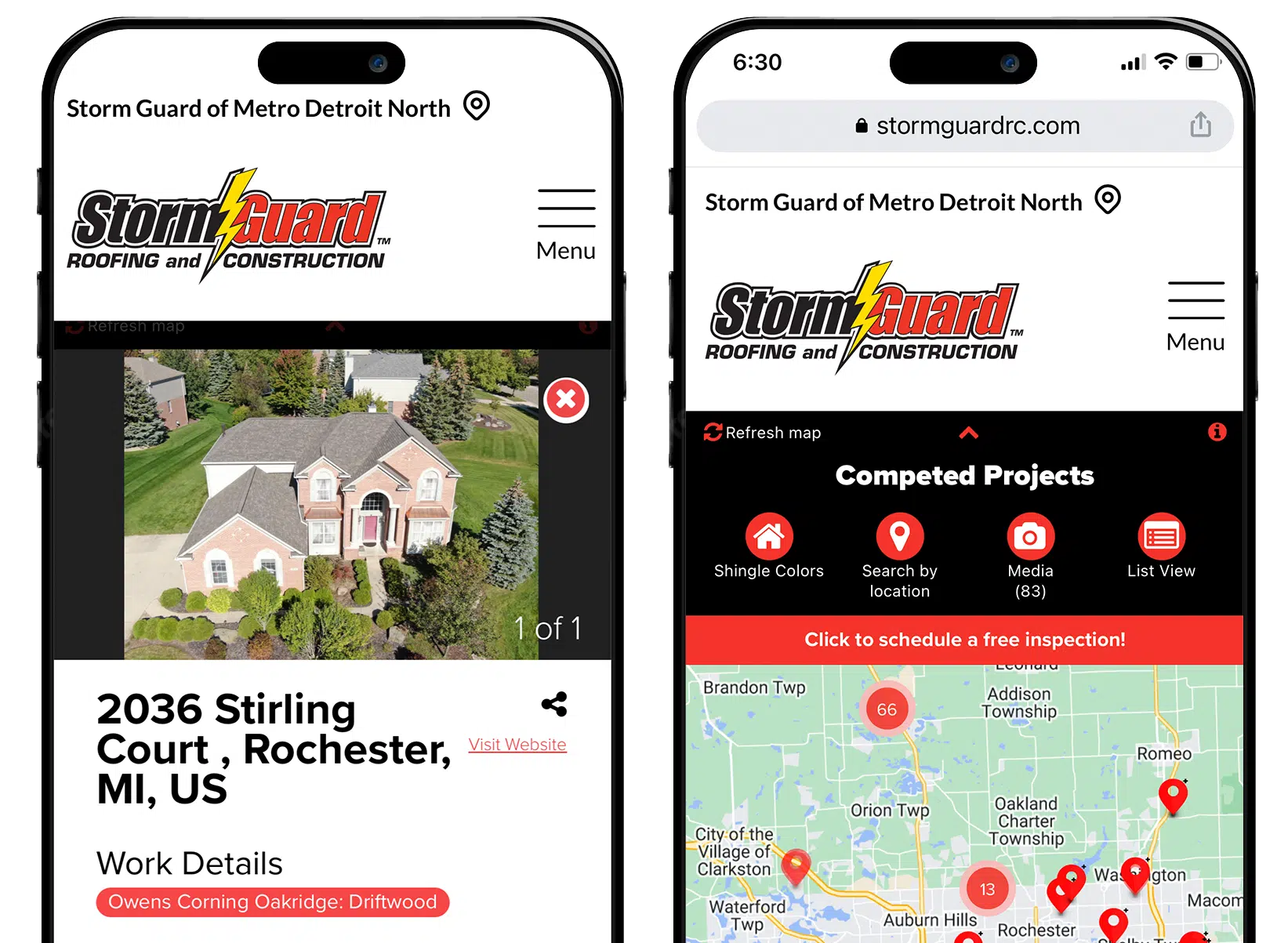 Storm Guard of Metro Detroit North Website Details