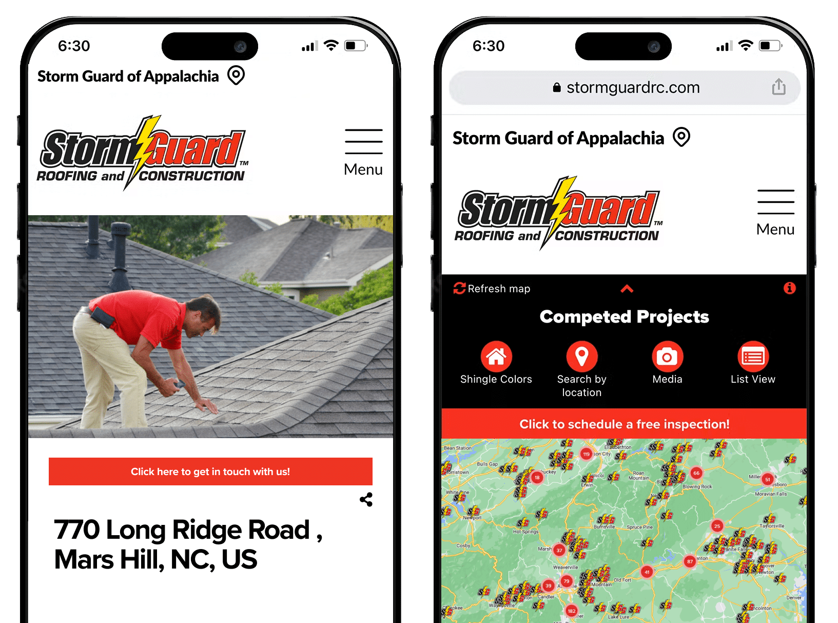 Storm Guard of Appalachia, NC roofing projects sample
