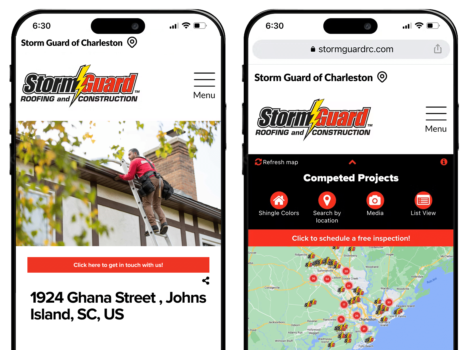 Storm Guard of Charleston, SC:   roofing projects sample