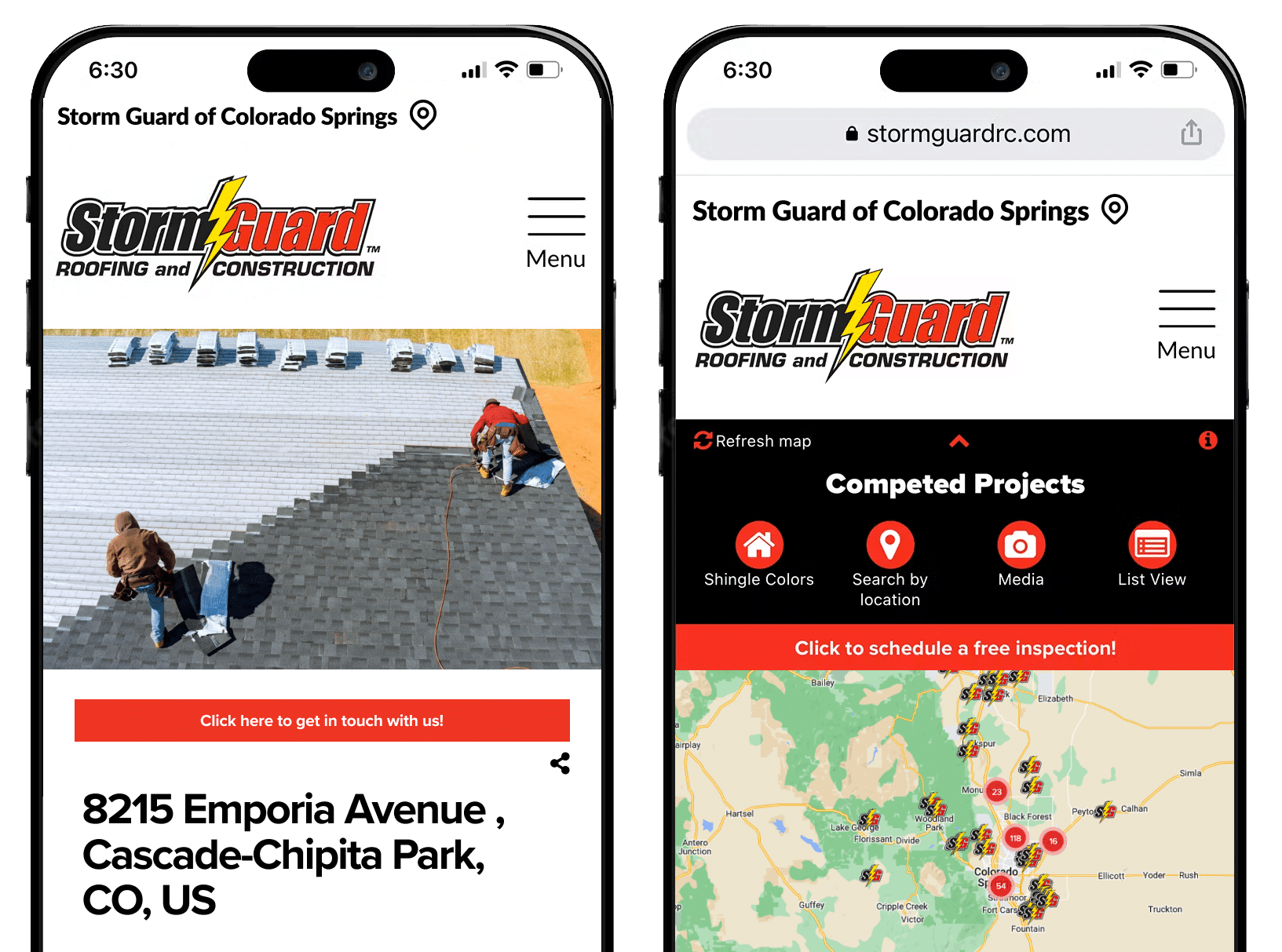 Storm Guard of Colorado Springs, CO roofing projects sample