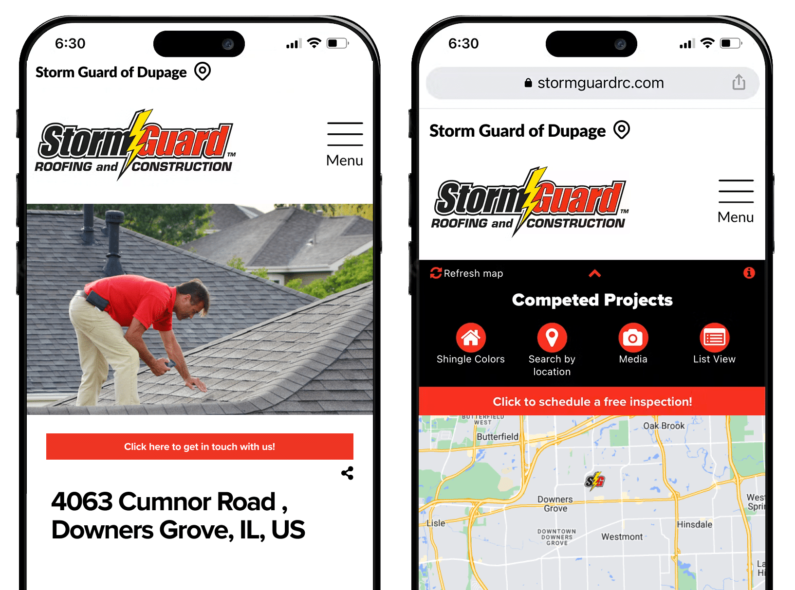 Storm Guard of DuPage, IL roofing projects sample