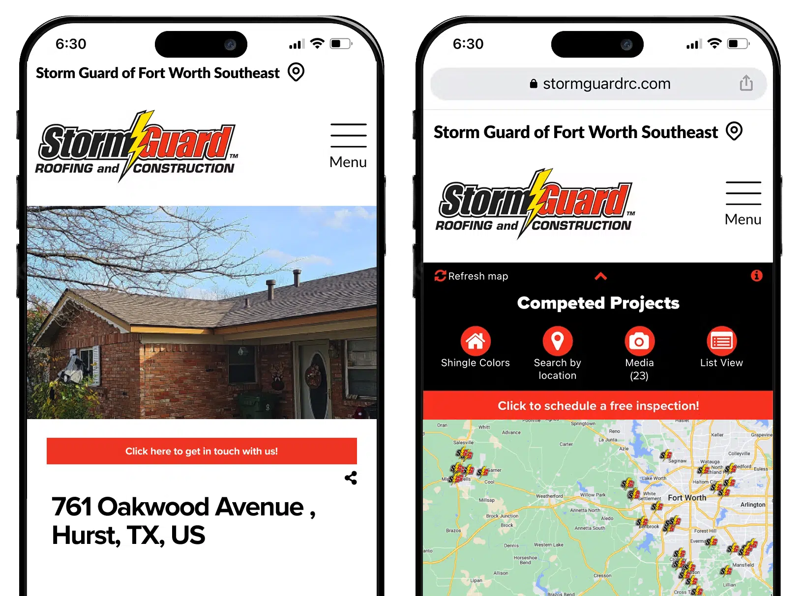 Storm Guard of Fort Worth Southeast, TX roofing projects