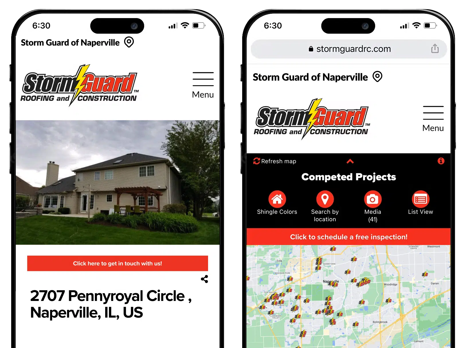 Storm Guard of Naperville, IL roofing projects sample