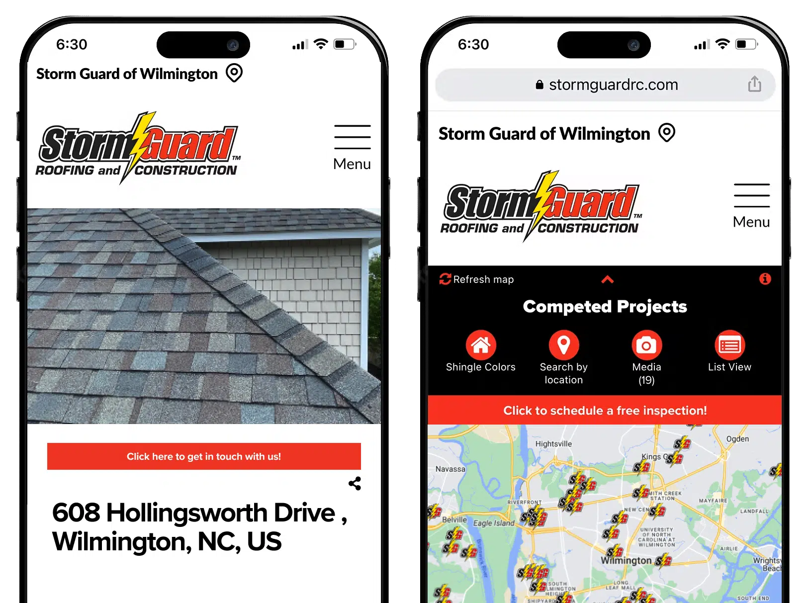 Storm Guard of Wilmington, NC roofing projects