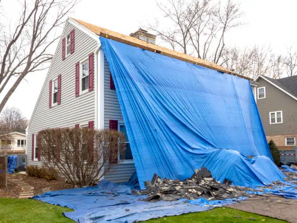 Emergency Siding Tarp in Cary, NC